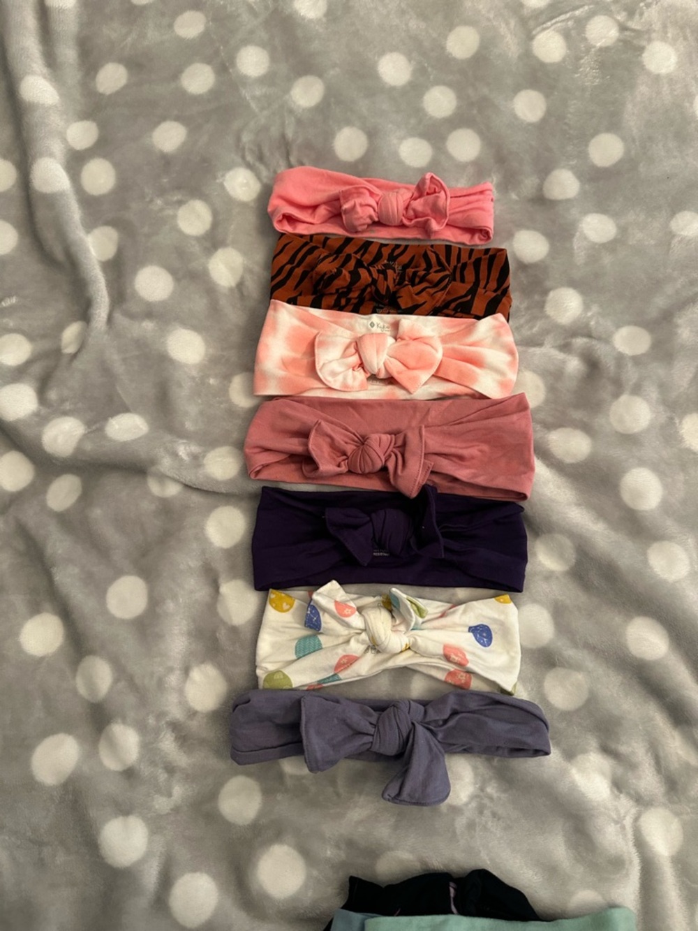 Kids Knot Headbands Set - Pink, Brown, Peach, Mauve, Purple, White, Lavender